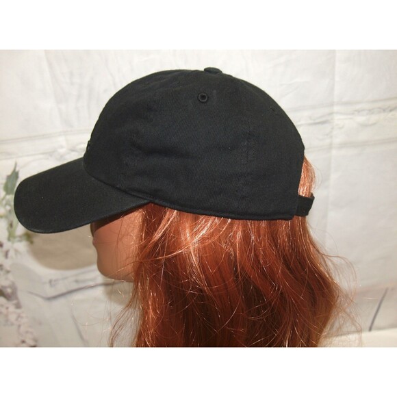 Adidas Adjustable Fit Ghost like logo in Black Cotton Hat Baseball Cap Unisex - Picture 3 of 5